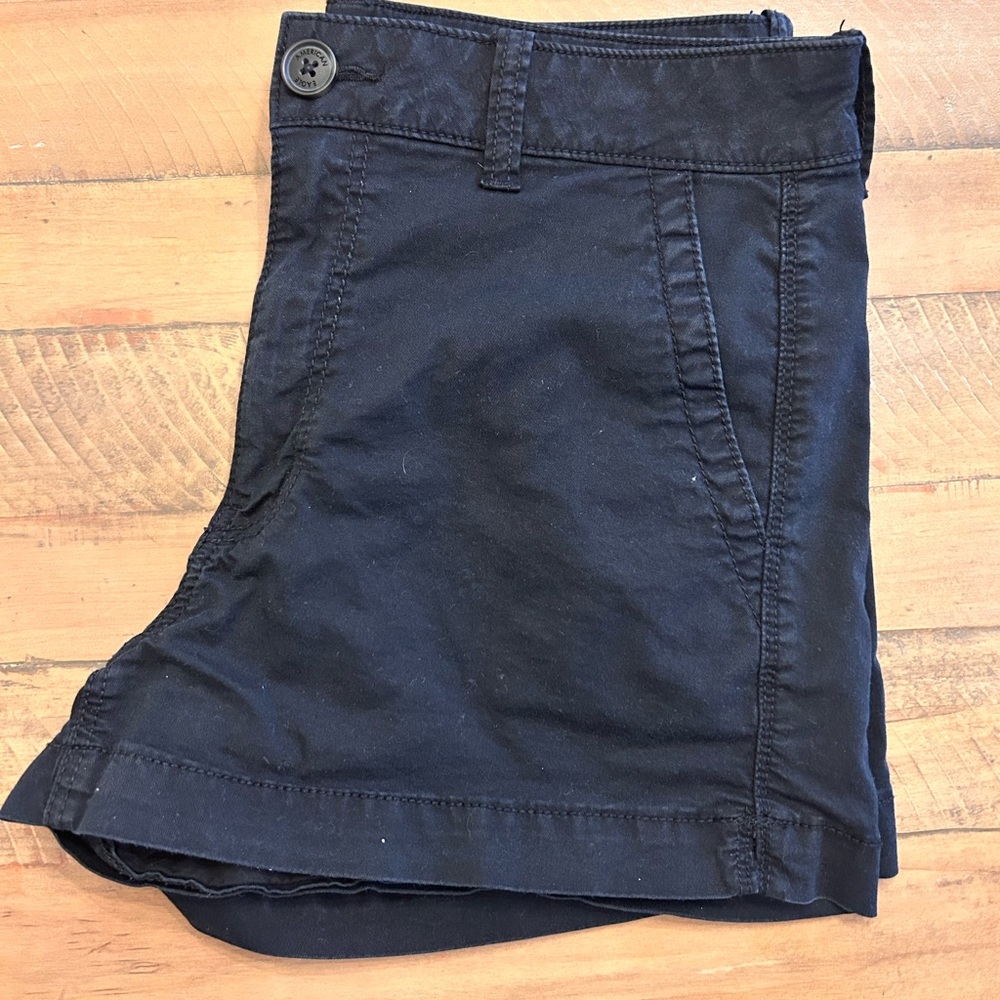 AE stretch high-waisted trouser short, black